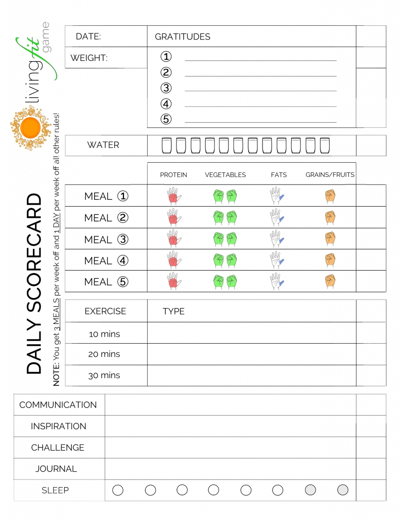 DAILY-SCORESHEET - Living Fit Lifestyle
