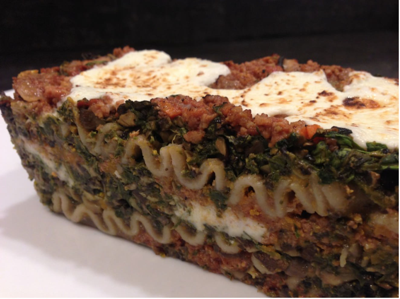 Beef, Spinach and Mushroom Lasagna - Living Fit Lifestyle