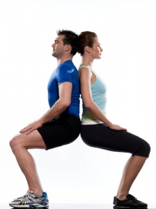 wall sit w: partner - Living Fit Lifestyle