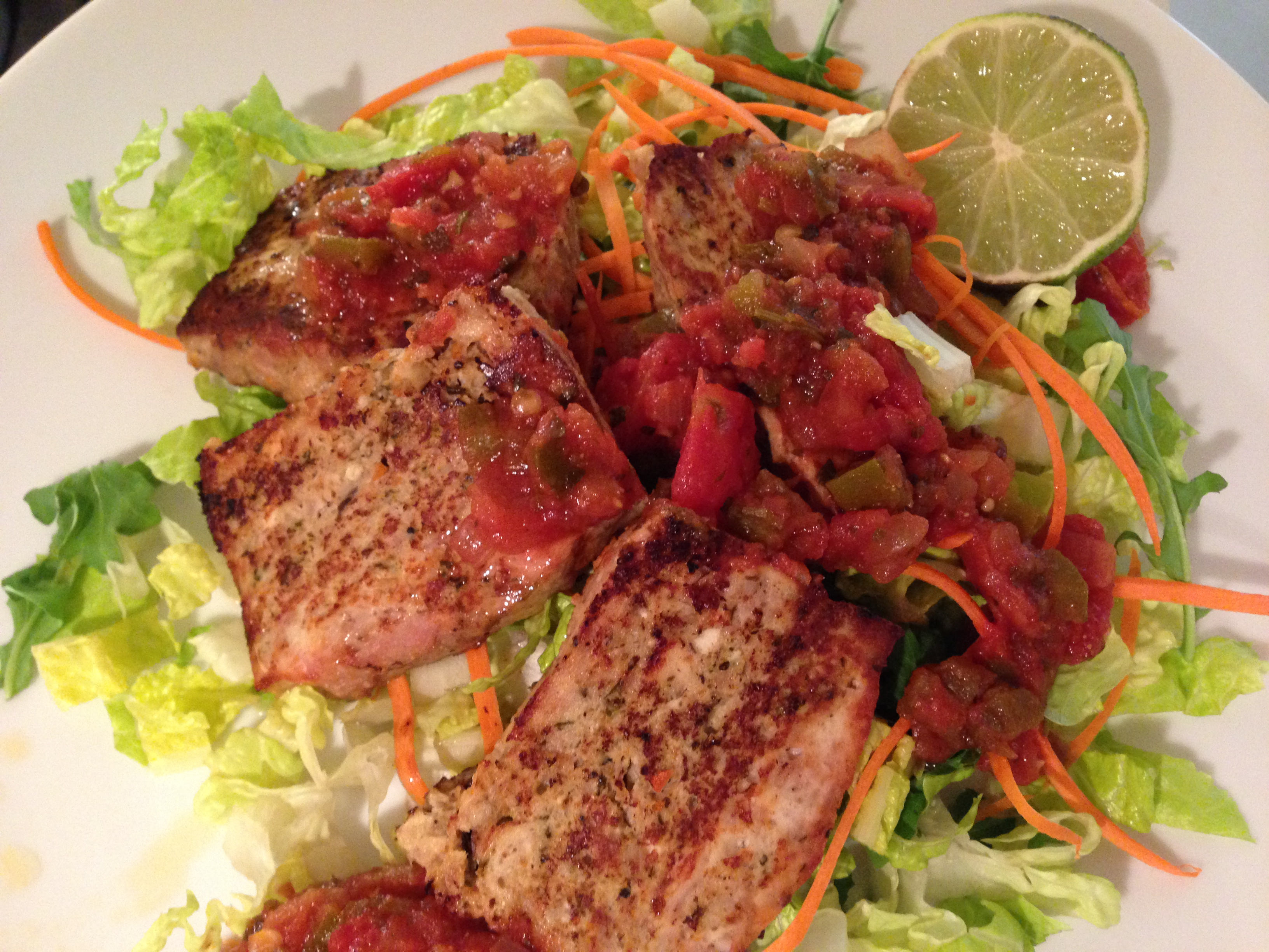 Chicken and Veal Meatloaf w: salad - Living Fit Lifestyle